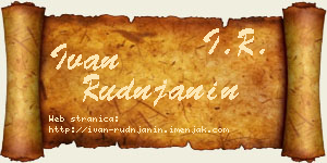 Ivan Rudnjanin vizit kartica